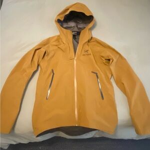 Arc'teryx Men's Mustard Hooded Raincoat